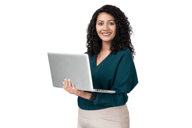 Business professional with laptop